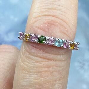 Sterling silver 925 adjustable tourmaline